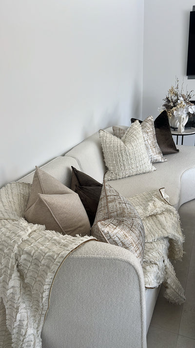 Dante ivory cushion - Luscious Homewares