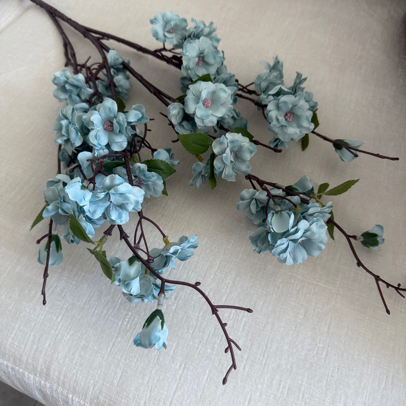 Blue floral Cherry blossom 110cm stem