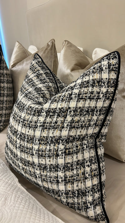 Chanel tweed cushion  55x55 - Luscious Homewares