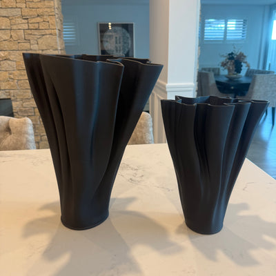 ceramic black vase