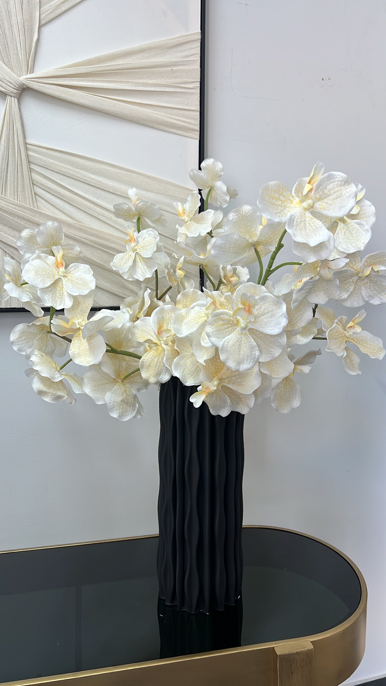 Angelican real touch yellow orchid 95 cm stem - Luscious Homewares