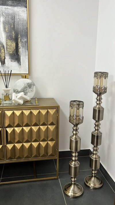 Cobra brass Floor candle holder - Luscious Homewares