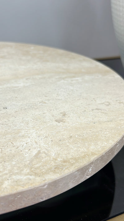 Travertine Stone round tray - Luscious Homewares