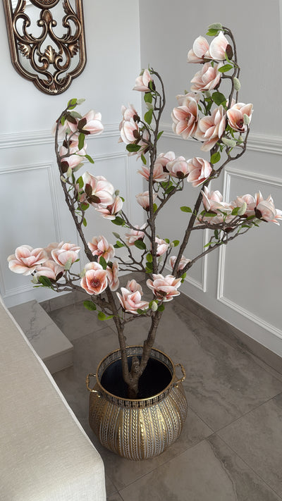 Magnolia artificial plant tree / gold pot