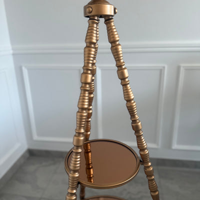 Large gold tripod floor gear clock 186cm - Luscious Homewares