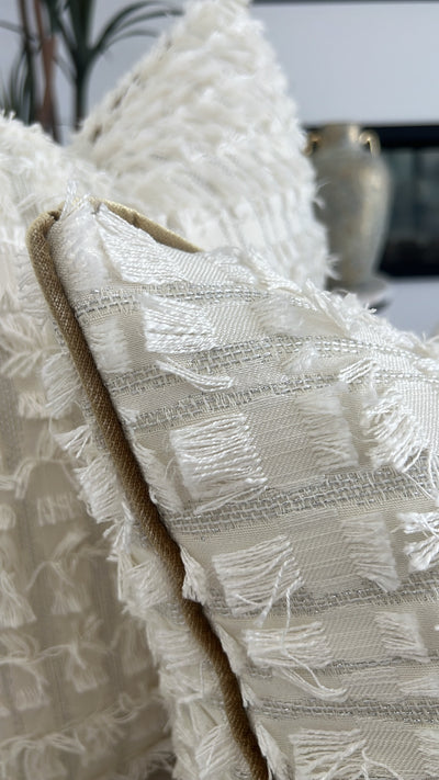 Dante ivory cushion - Luscious Homewares