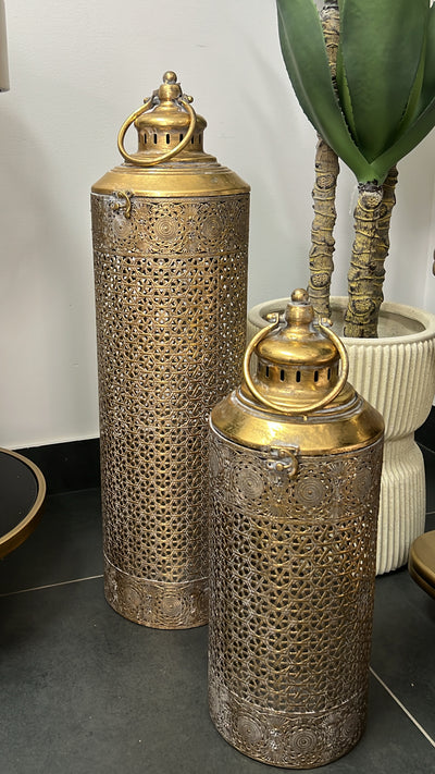 Morrocan Rustic gold Lantern - Luscious Homewares