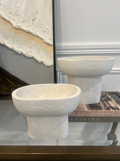 Vessel white Stone decorative bowl
