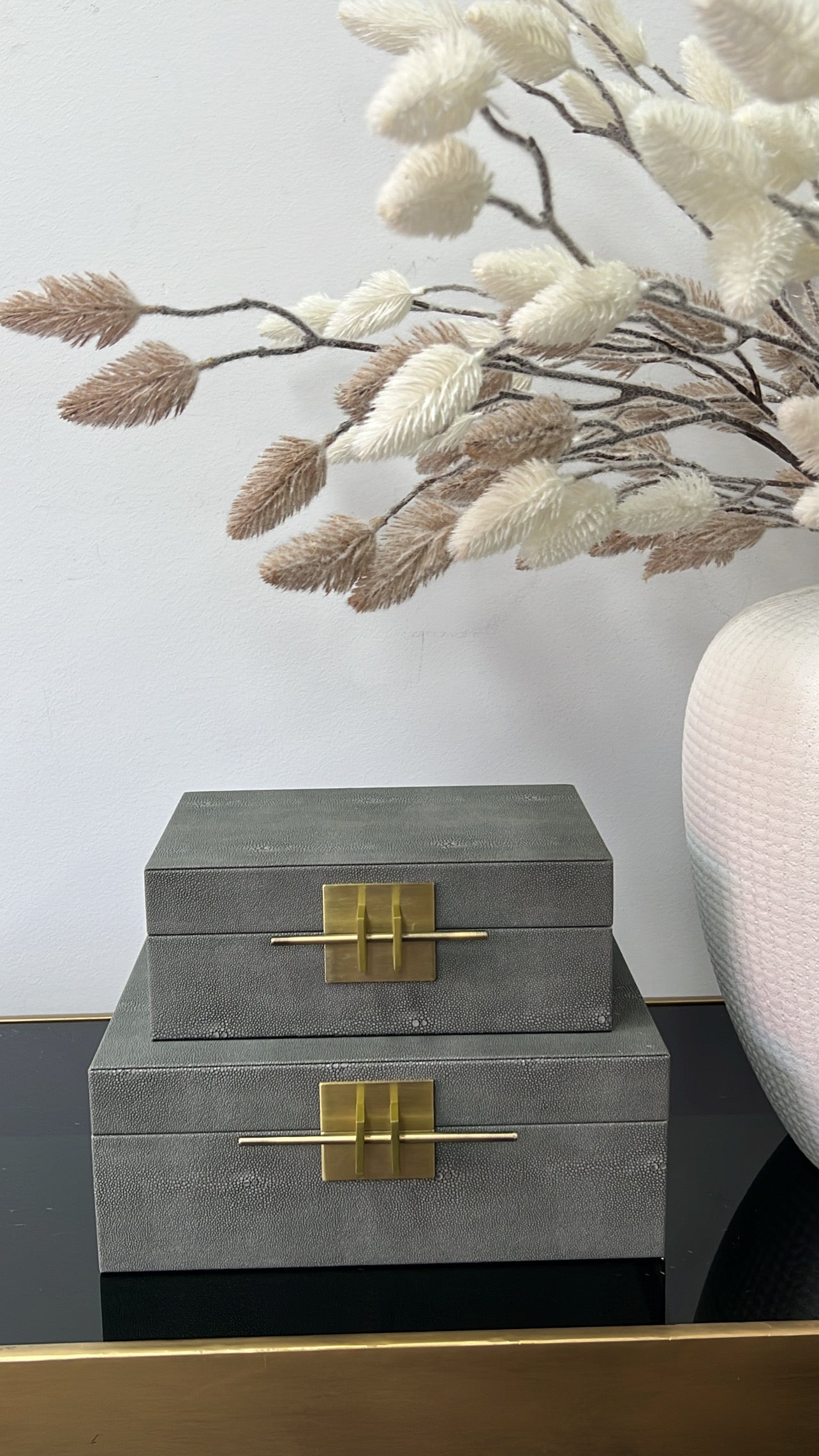 Infinity grey decorative box - Luscious Homewares