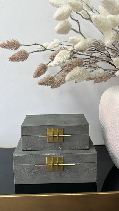 Infinity grey decorative box - Luscious Homewares