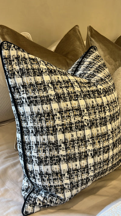 Chanel tweed cushion  55x55 - Luscious Homewares
