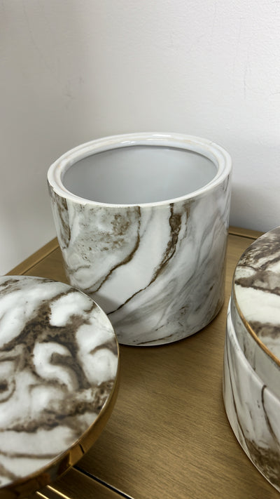 Marble swirl Jar - Luscious Homewares