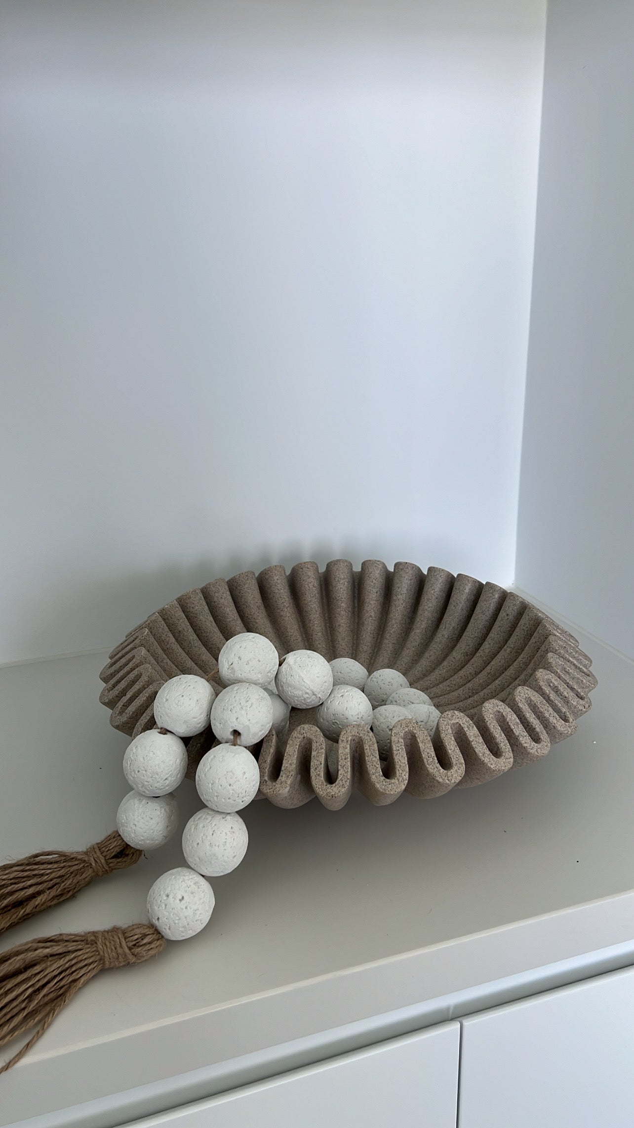 Ripple pebble marble decorative / fruit bowl - Luscious Homewares