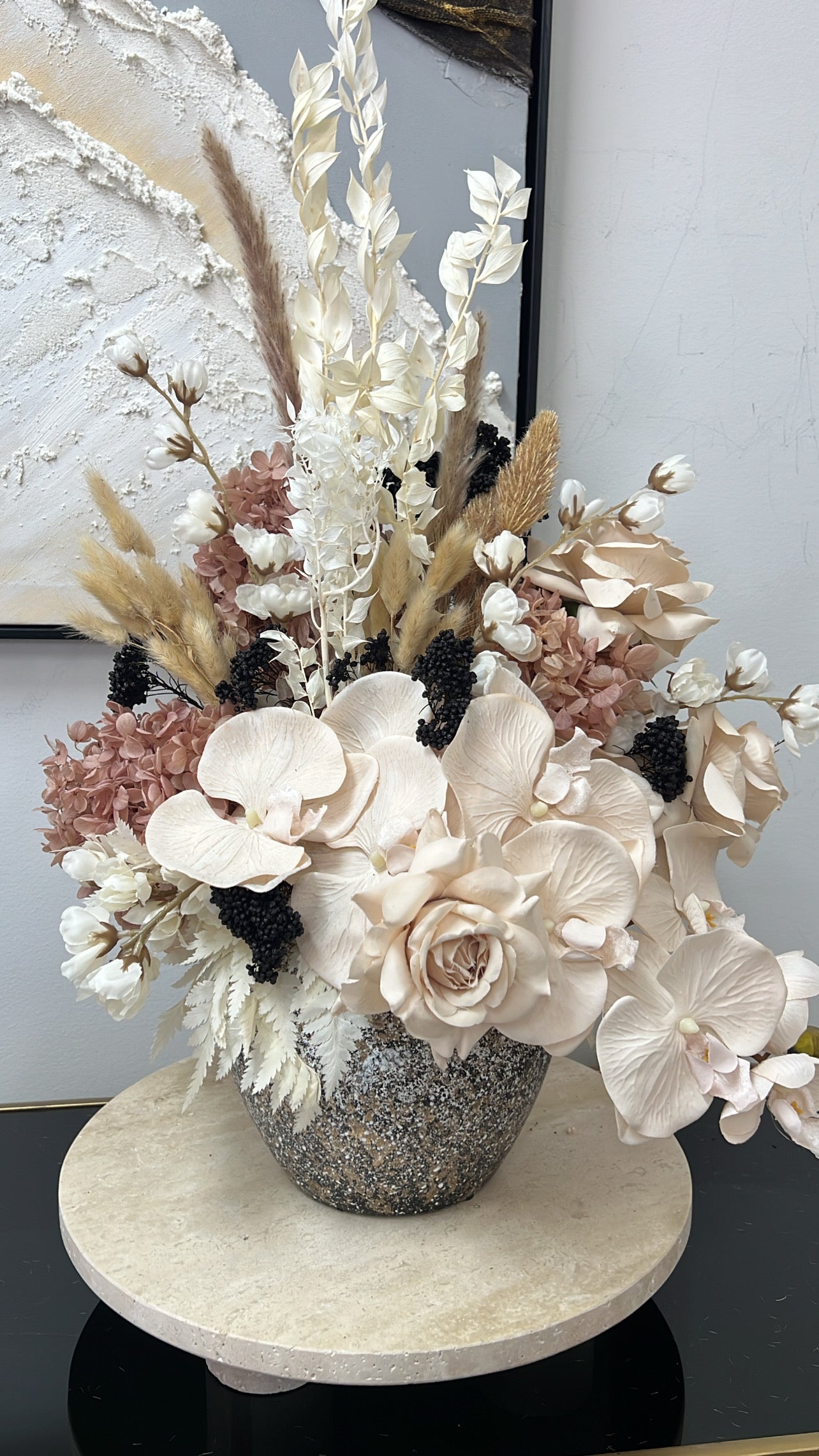 Blushing floral arrangement