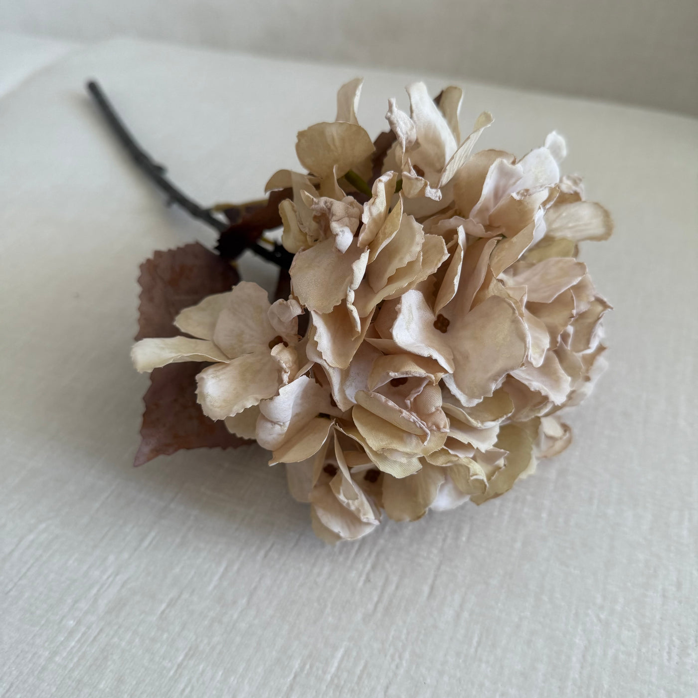 Natural Hydrangea soft touch artificial stem