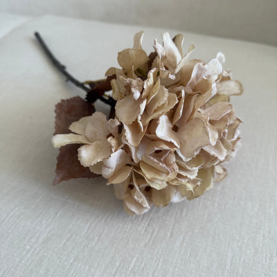 Natural Hydrangea soft touch artificial stem