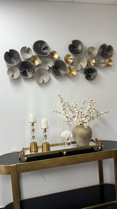 Laying lotus metal wall art - Luscious Homewares