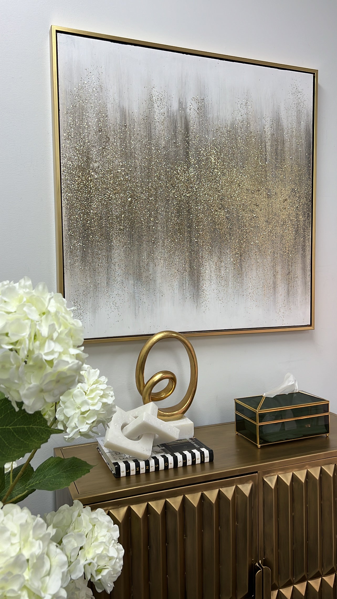 Star dust  Wall art gold frame - Luscious Homewares