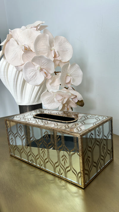 Nova mirrored Tissue Box - Luscious Homewares