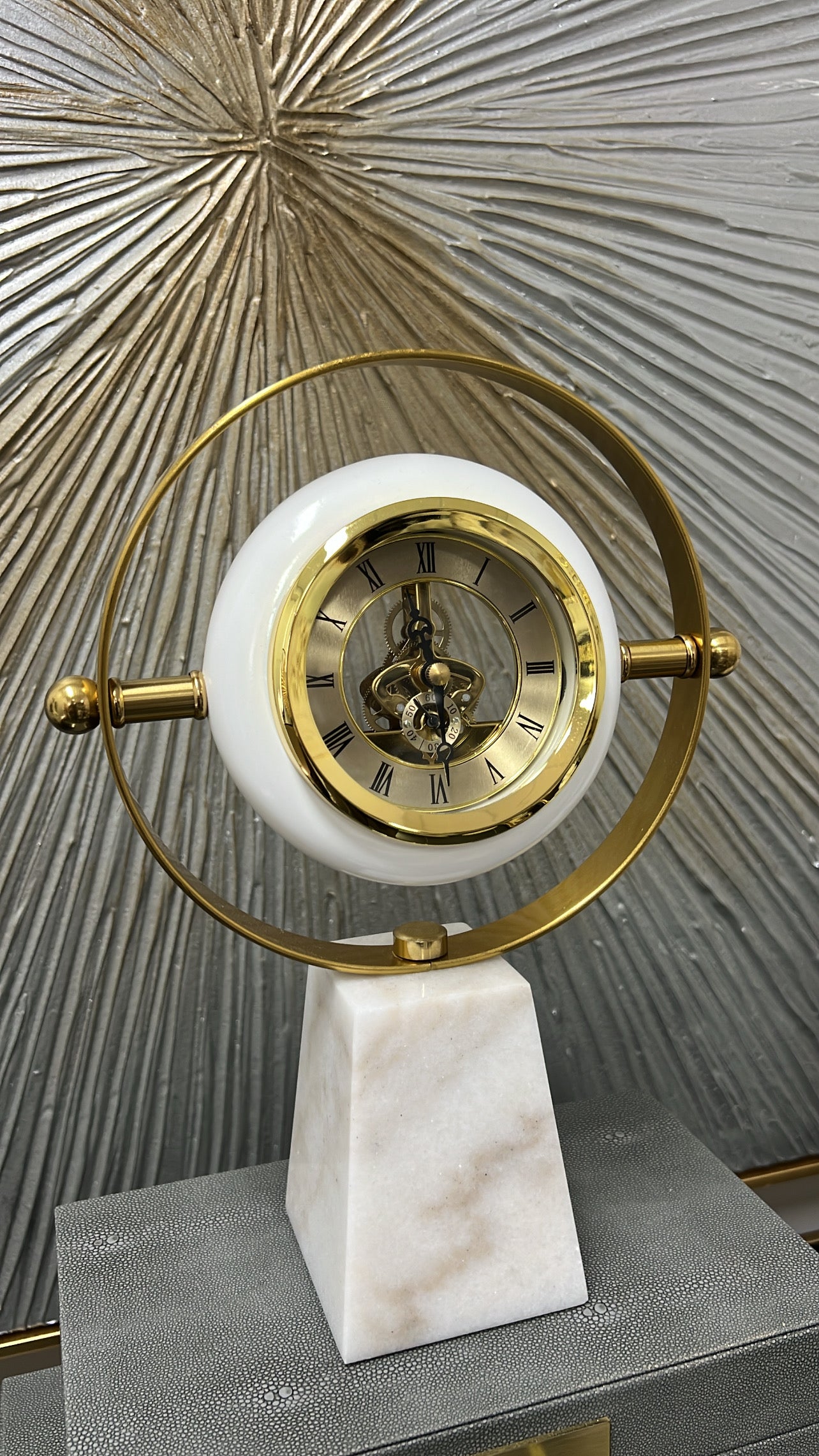 Marble stone clock