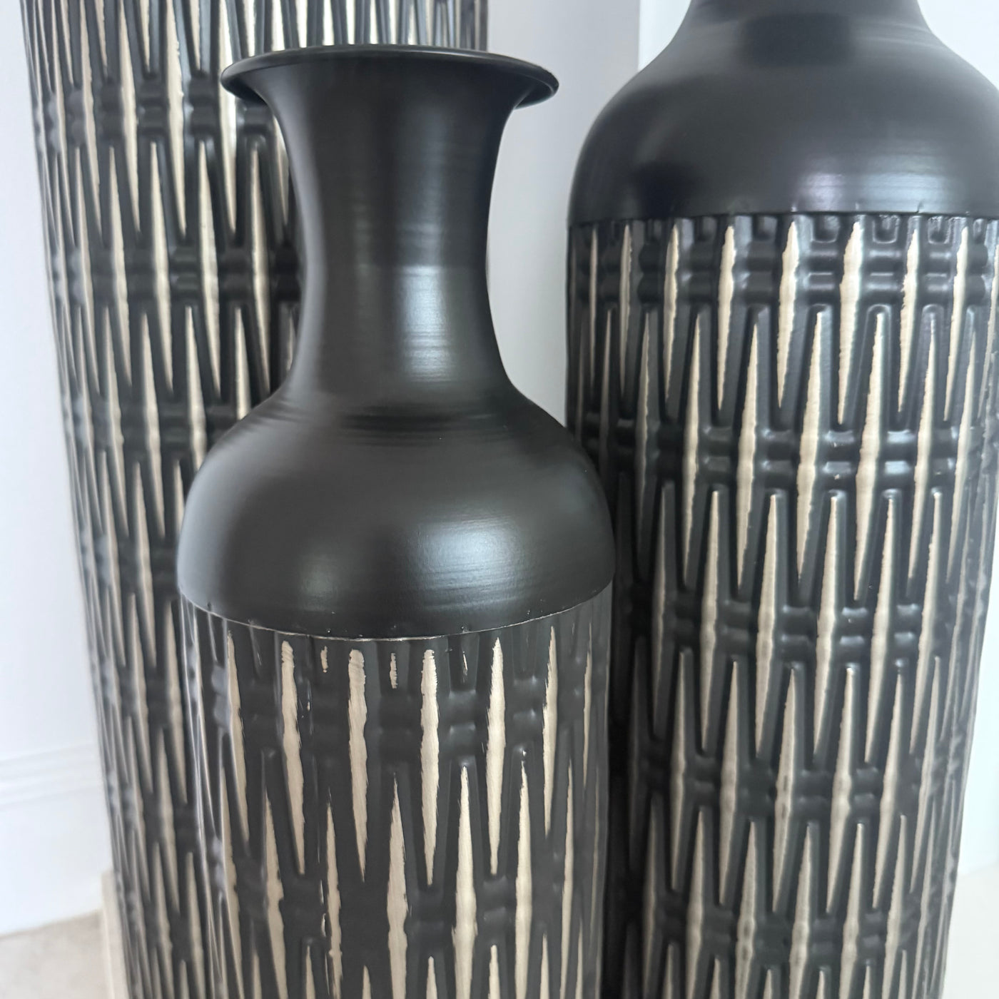 Black large Floor vase - Luscious Homewares