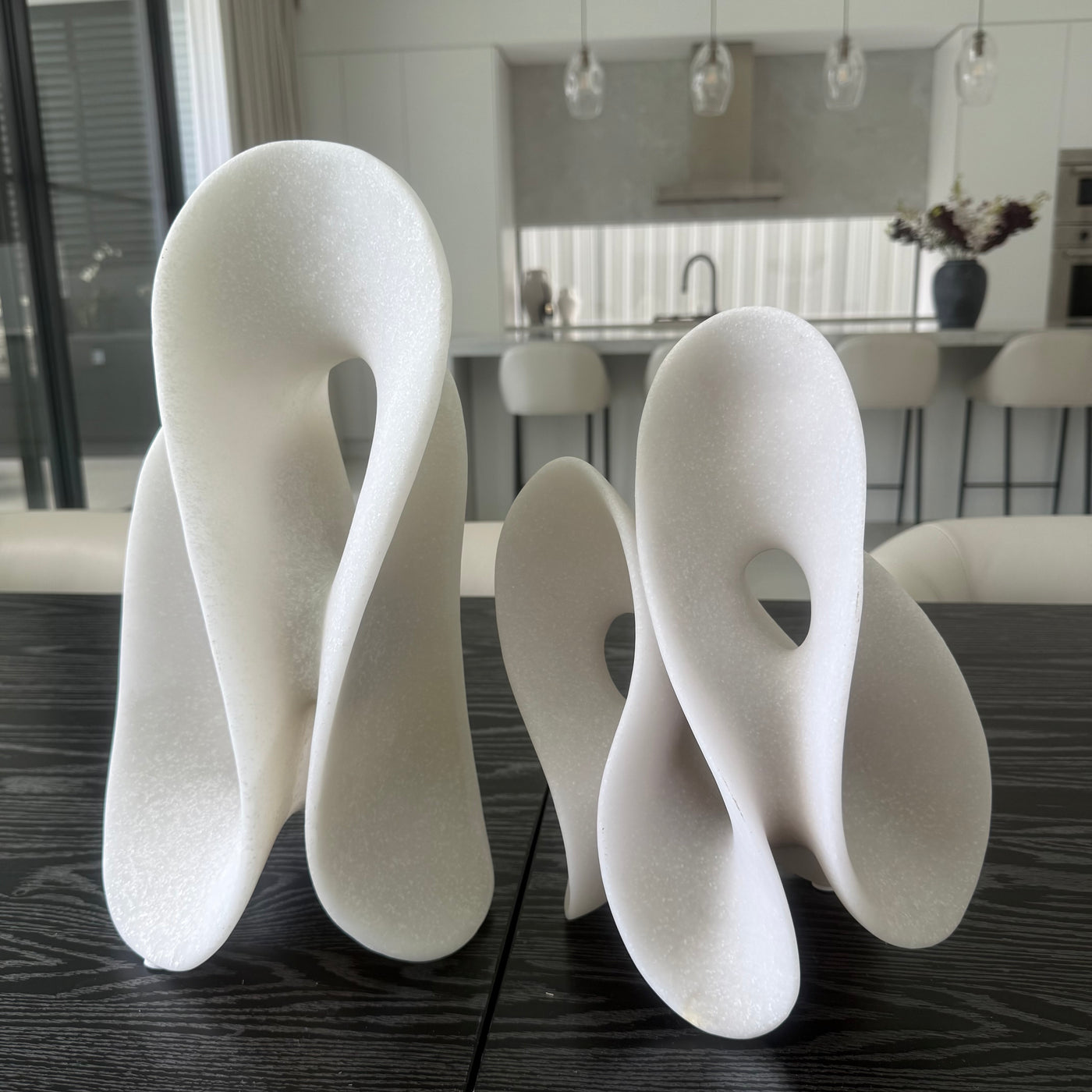 Wave white sculpture