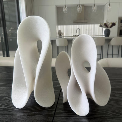 Wave white sculpture