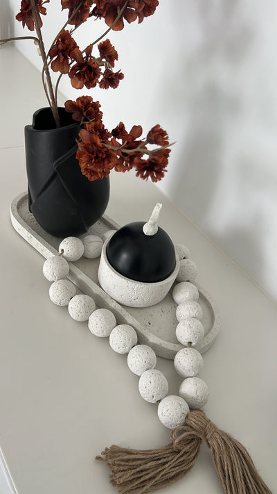 Stone oval tray - Luscious Homewares