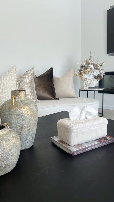 Quartz resin tissue box - Luscious Homewares
