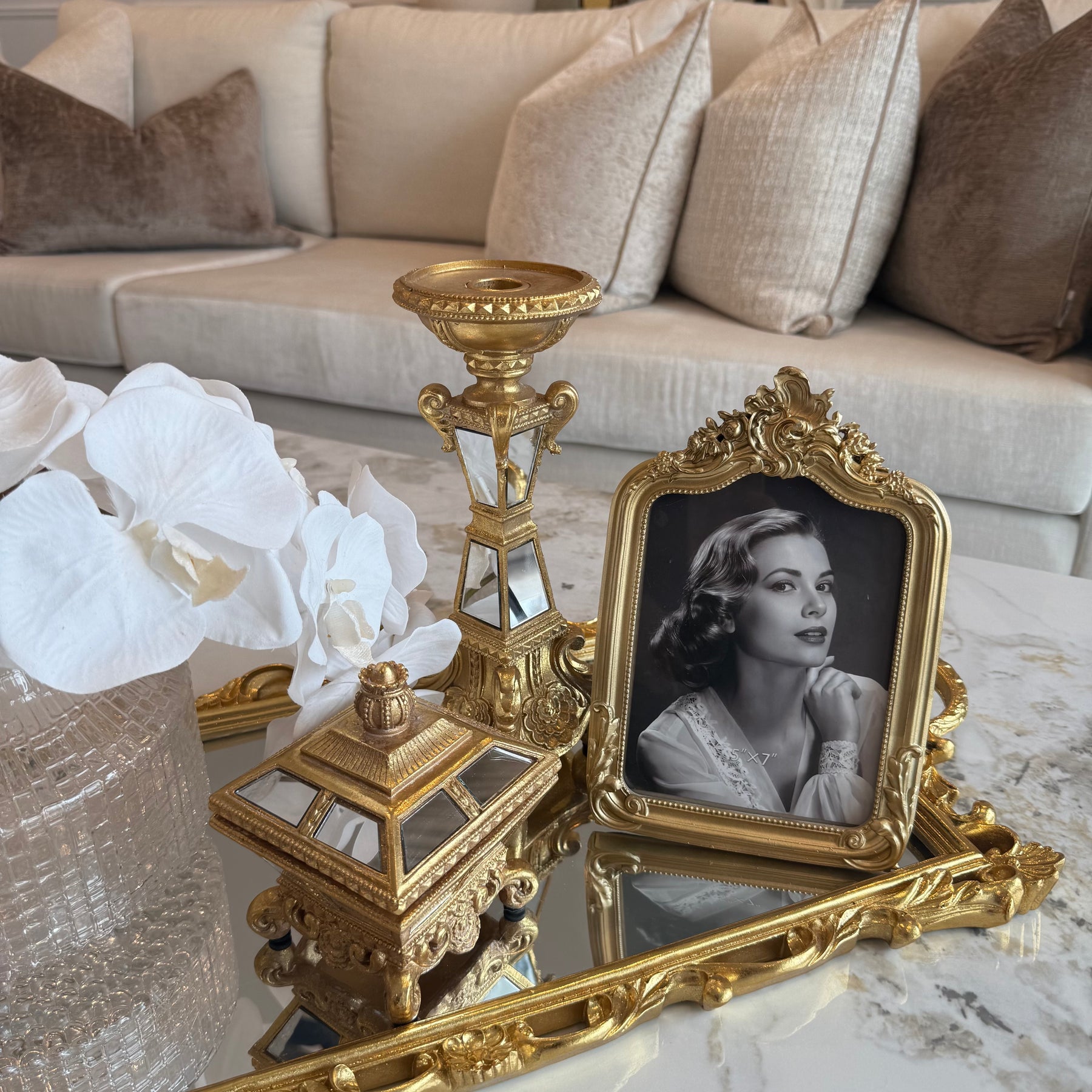 Homesense Gold Photo Frame Classic gold photo Frame 5x7– Luscious Homewares