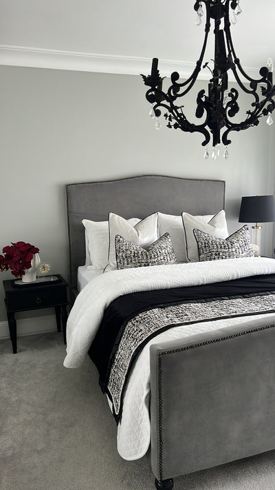 Luxe ivory - white double sided Coverlet queen / king - Luscious Homewares