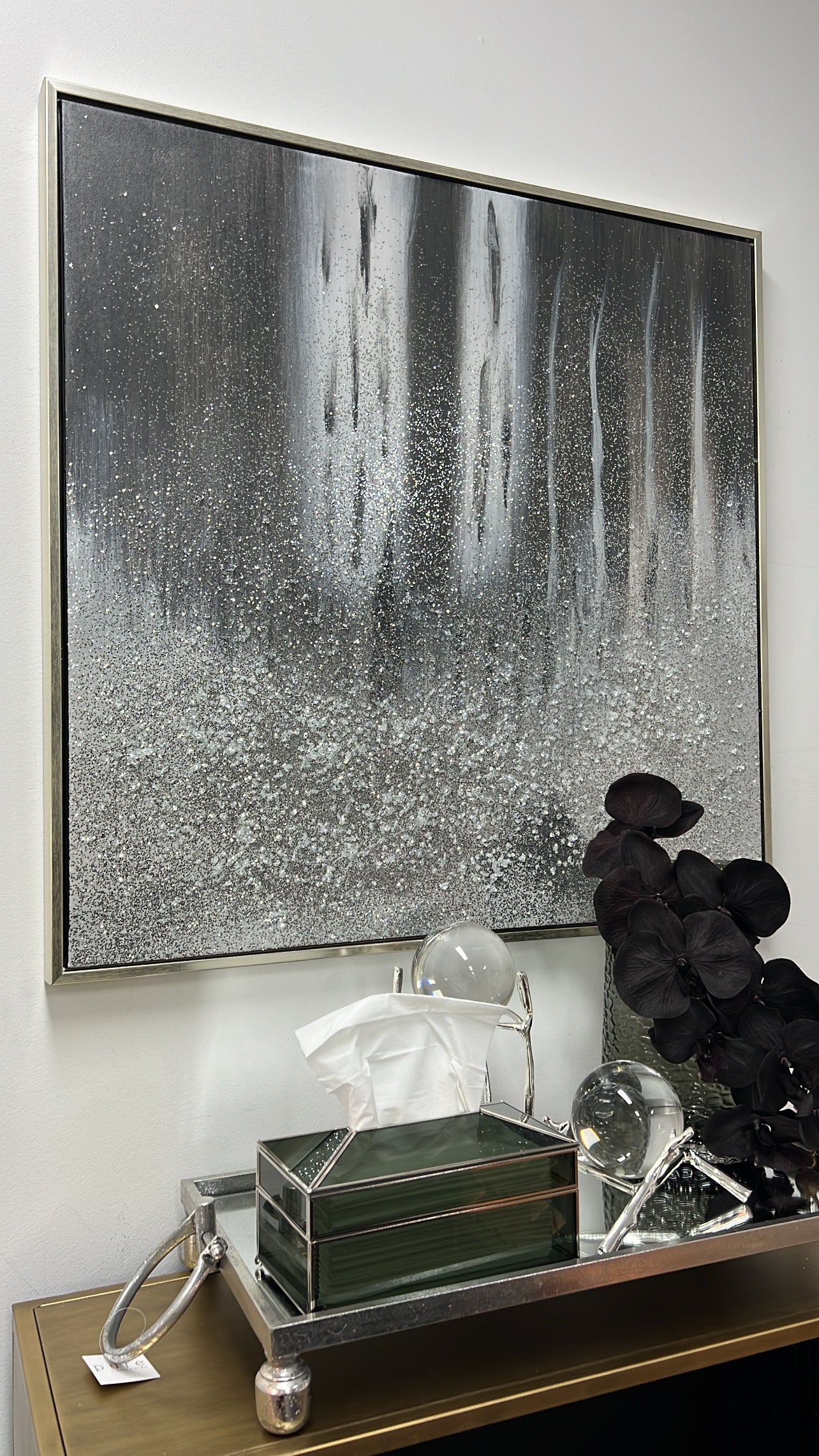 Mercury smoked silver tissue box - Luscious Homewares