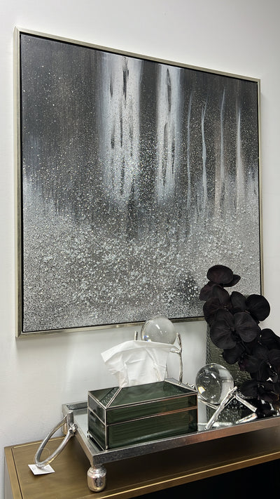 Mercury smoked silver tissue box - Luscious Homewares