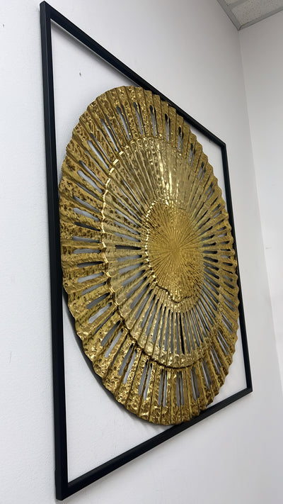 Sunrise black and Gold metal wall art - Luscious Homewares