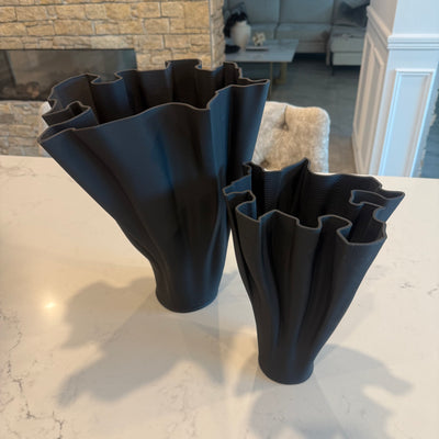 ceramic black vase