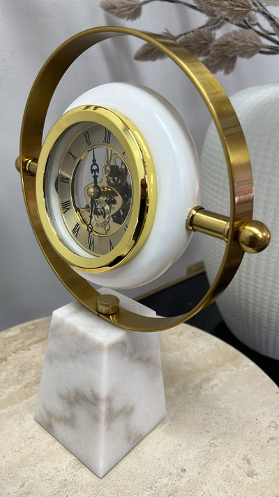 Marble stone clock - Luscious Homewares