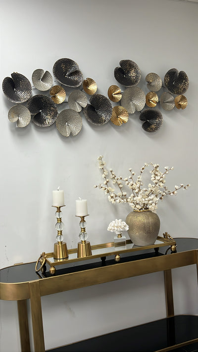 Laying lotus metal wall art - Luscious Homewares