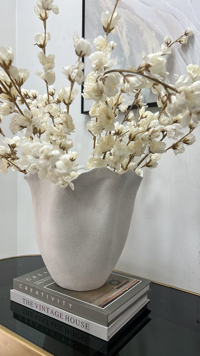 Wave stoneware vase - Luscious Homewares