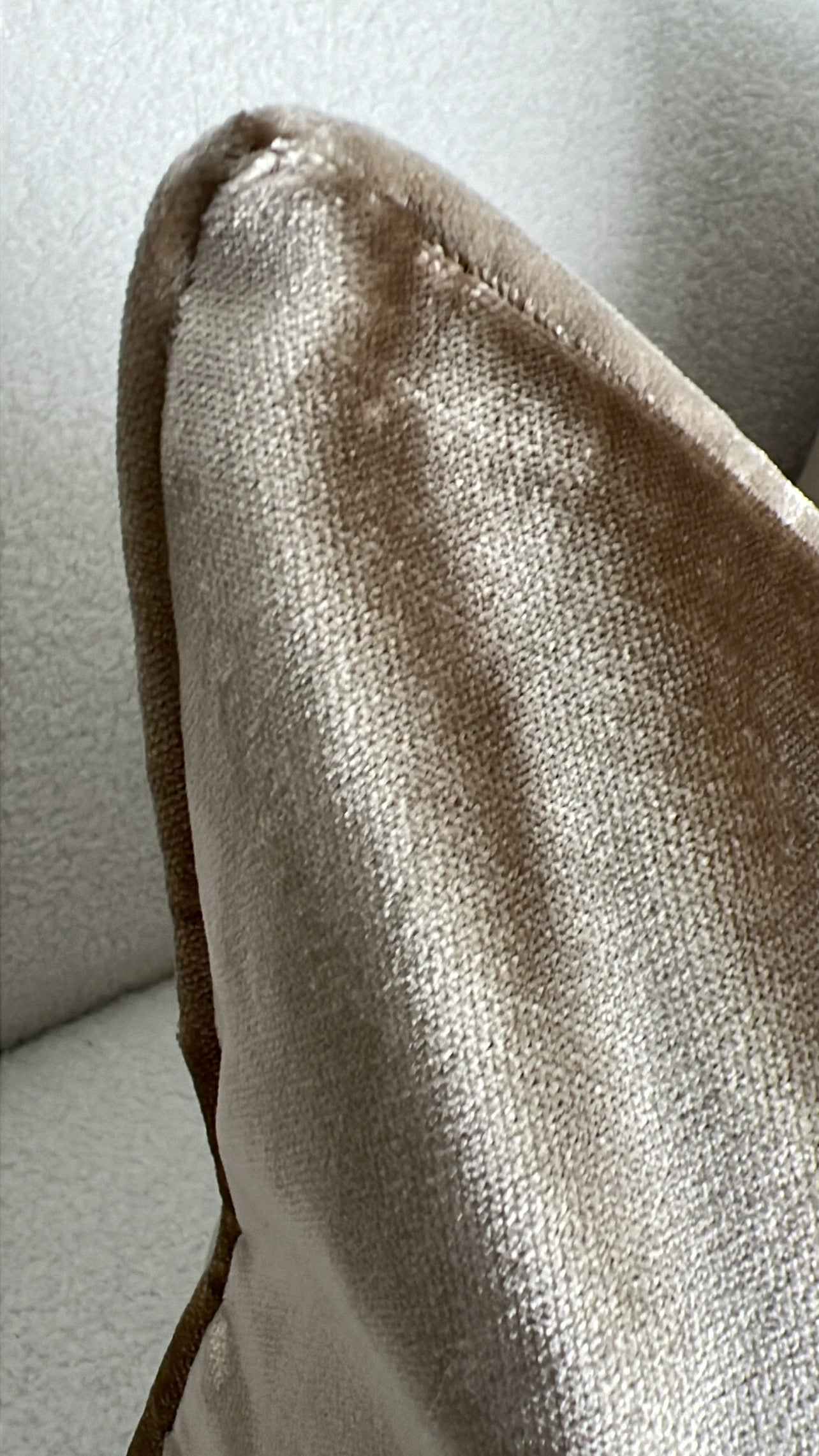 De-luxe latte velvet cushion - Luscious Homewares