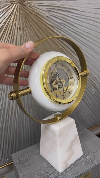 Marble stone clock