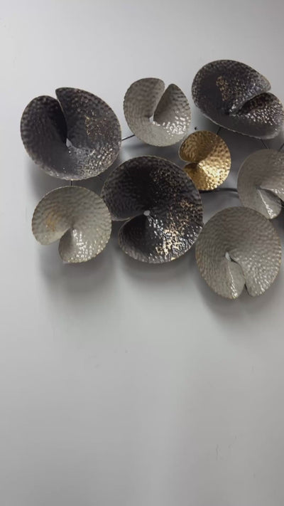 Laying lotus metal wall art
